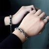 Браслет из нержавеющей стали двойной, браслет из бусин, браслет-цепочка, подходит для мужчин и женщин, модная бижутерия, подарок