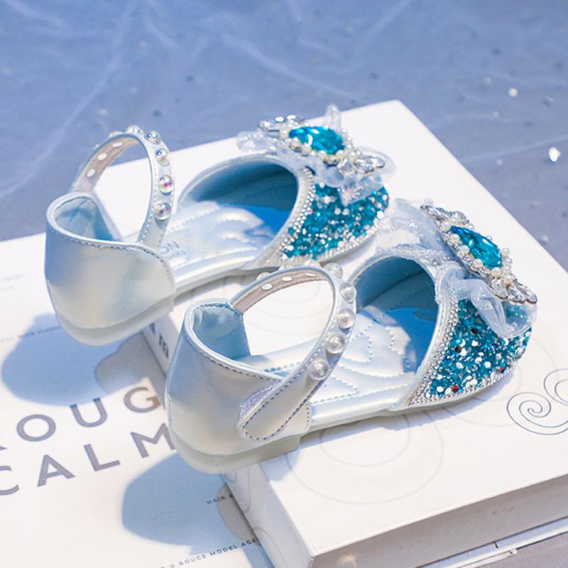 Сандалии для девочек Летняя мода Бриллиантовые туфли принцессы Детские Детские Хрустальные туфли Элегантность для девочек