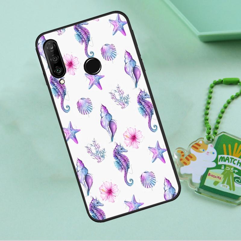 Чехол для Huawei Nova Y90 Y70 Y60 Y61 Y91 Y72 9 10 SE 12i 12s 11i 5T P60 Pro P20 P30 P40 Lite с рисунком Морская звезда и Морской конек