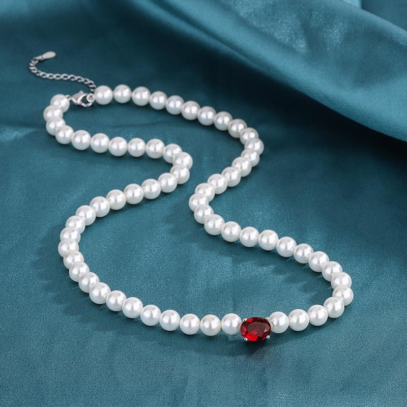 New Fashion Retro Australian Shell Pearl Artificial Color Treasure Mix And Match Necklace Women'S Necklace High Sense