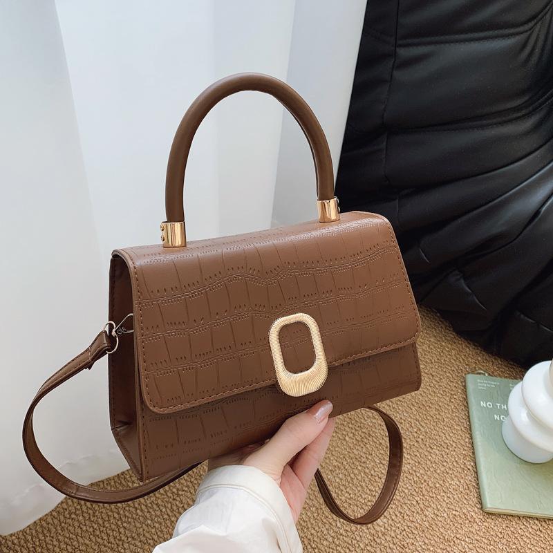 Women Casual Solid Color Lightweight Small Square Crossbody Shoulder Bag For Daily Commuting