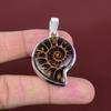 Кулон с окаменелостью аммонита, кулон из натурального драгоценного камня, кулон из стерлингового серебра 925 пробы, украшения ручной работы, подарки для женщин, очень красивые серебряные украшения