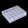 25 Spools Empty Bobbins Sewing Machine Bobbin Case Organizer Storage Plastic Box