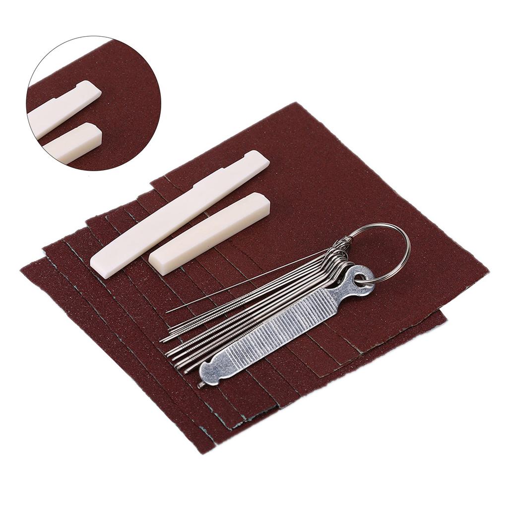 Гитарный костяной мост, седло, гайки, напильники для наждачной бумаги, набор инструментов для обслуживания мастеров своими руками