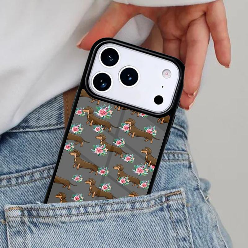 Мультяшный чехол для телефона с таксой (сосисочной собакой) для iPhone 16e 15 14 13 12 17 Pro Max Plus Air 17pro Cover Coque