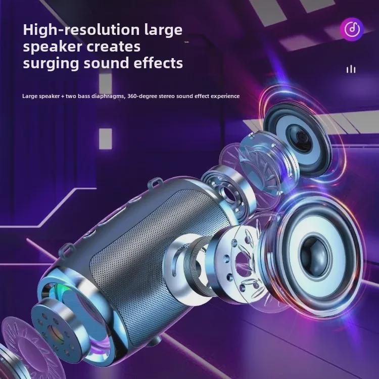 Умный беспроводной Bluetooth-динамик — компактный, громкий, портативный сабвуфер для дома, улицы и автомобиля