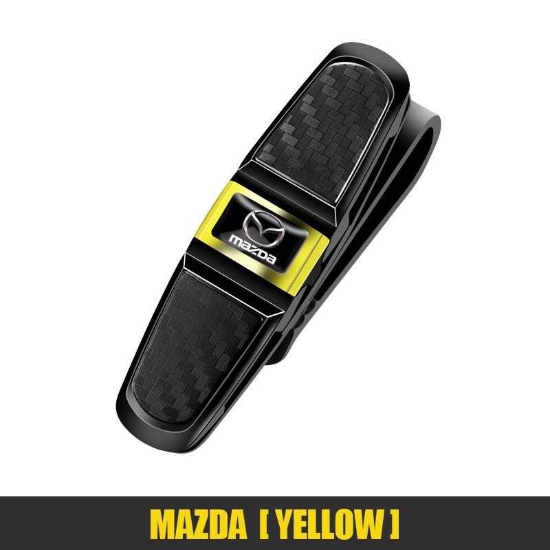 Car Mounted Glasses Frame sun visor Degree Rotation Multifunctional Mazda Car Glasses Clip Double Headed Clip Board nh1
