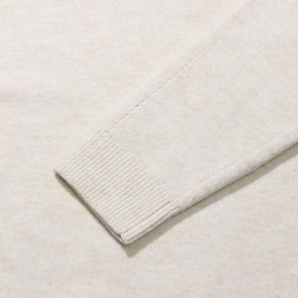 LEDEPT Washable Half-Zip Collar Knit [Beige]