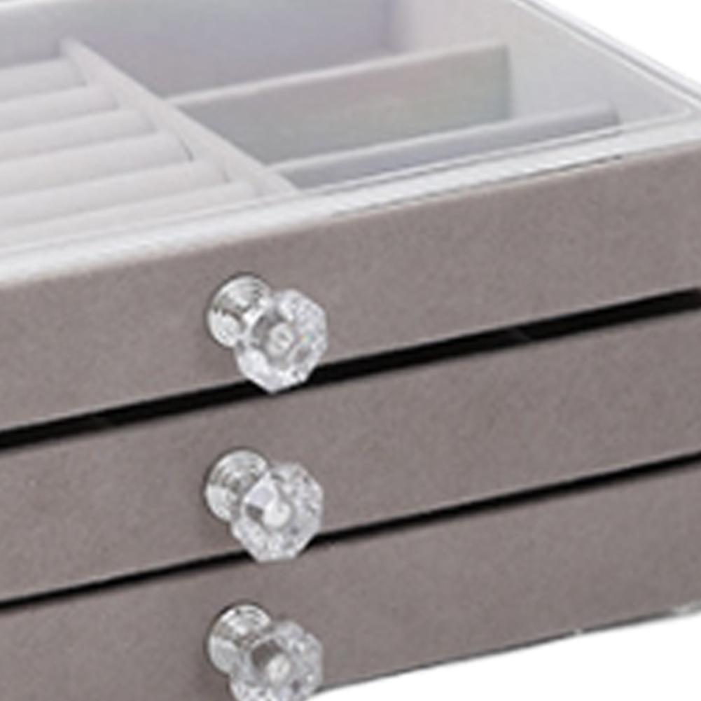 Прозрачный органайзер для ювелирных изделий, штабелируемая шкатулка для драгоценностей, держатель для ювелирных изделий, органайзер для женщин и девочек, кольца, серьги, браслеты, ожерелья