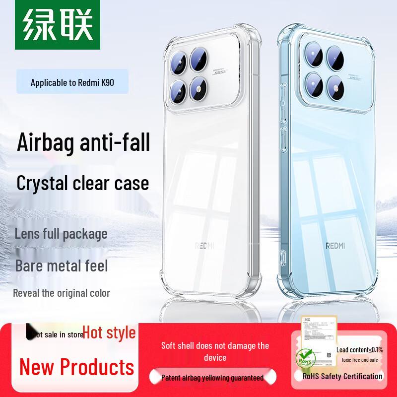 Ugreen Прозрачный противоударный чехол для телефона Redmi с воздушными подушками