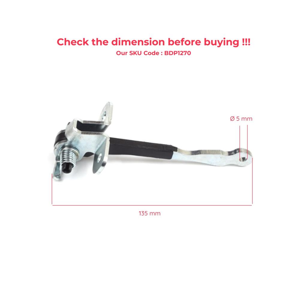 BDP1270-1 2 Pieces Left AND Right Trunk Door Hinge Stop Check Strap Limiter for Fiat Doblo MPV Van Cargo MK1 119 223 2001-2010 46790818
