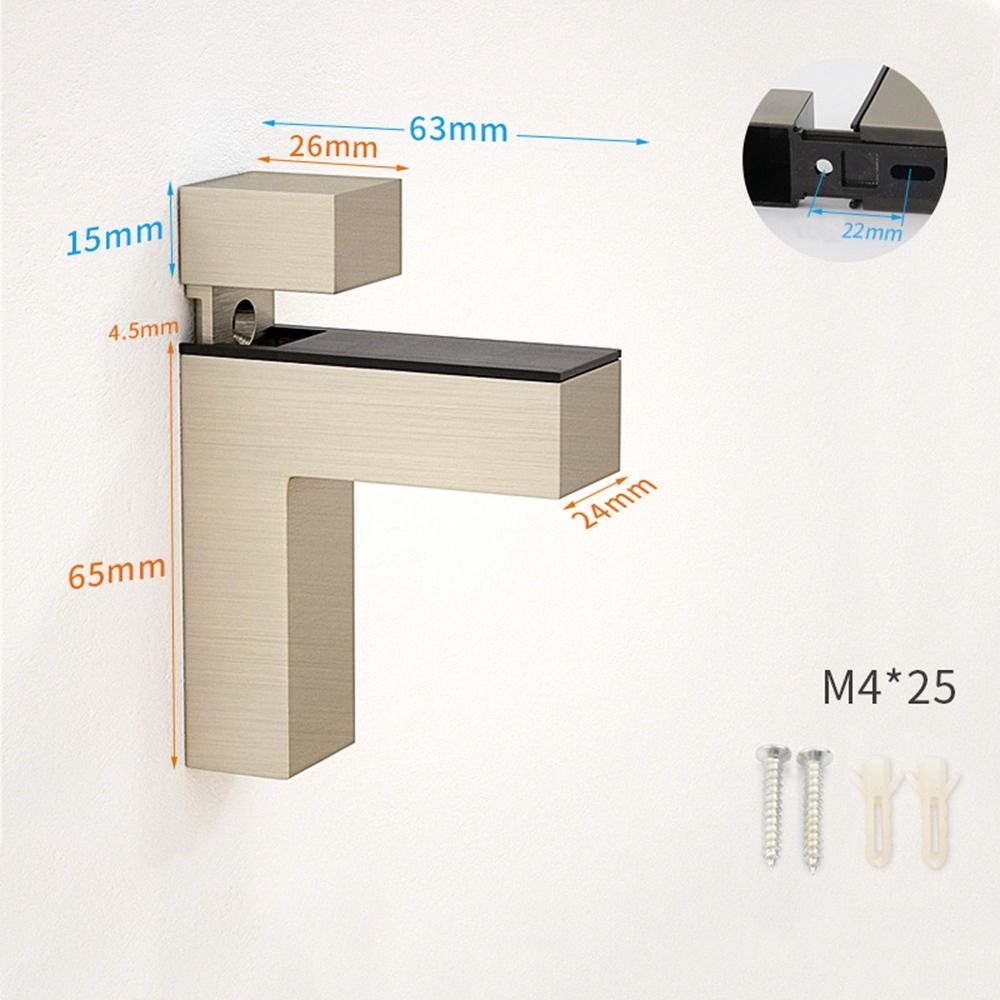 Furniture Accessories Cabinet Door clip Glass Shelf Holder Glass Door Clamp Frameless Brackets