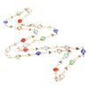 Colorful Neck Chain Beads Necklace Adjustable Chain Necklace Stylish Neck Jewelry Suitable for Women and Girl Present