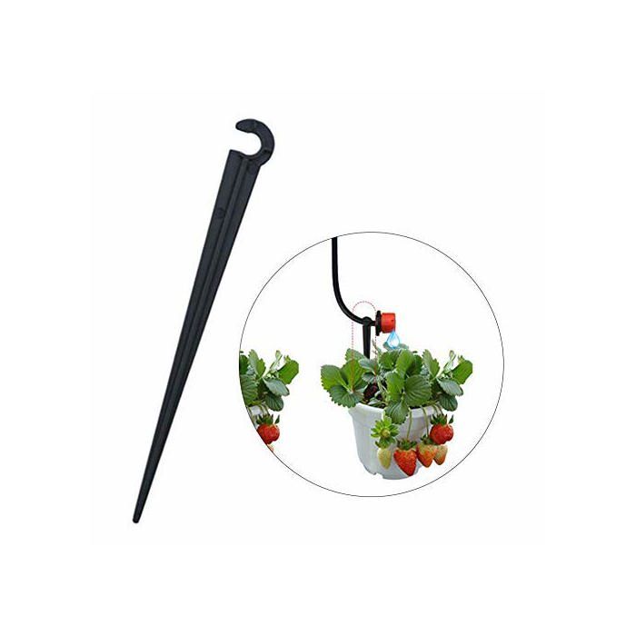 50 piquets de fixation pour tuyau d'arrosage goutte-à-goutte 4–7 mm, lot de 50, plastique 110 mm