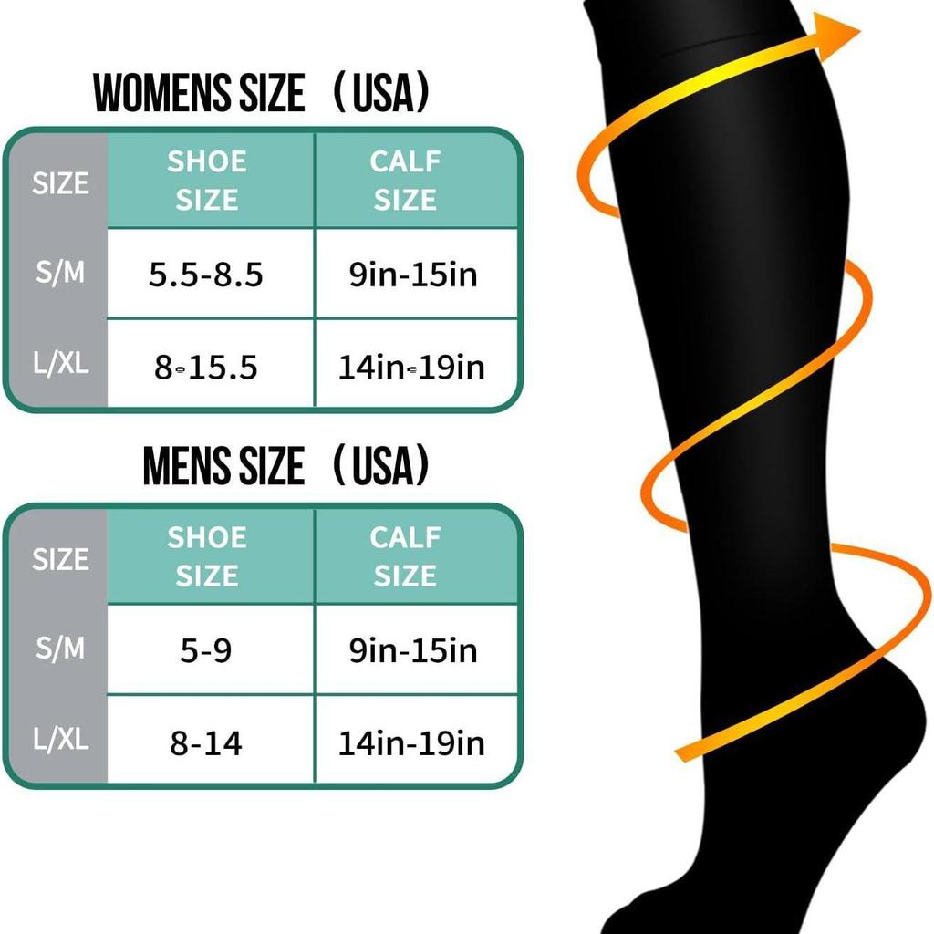 "Женские компрессионные спортивные носки": 3 пары для бега и прыжков со скакалкой
