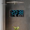Digital Wall Clock Large Display Auto Dimming Easy-Setup Temperature Calendar Countdown Timer Silent Hanging Clock