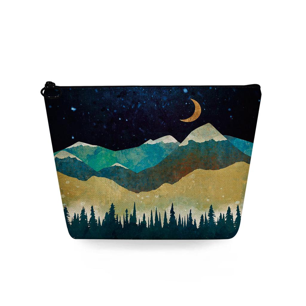 Women Landscape painting Print Cosmetic Bag Toiletries Organize Travel Storage Case 6753 KTB