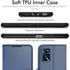 TECHGEAR Leather Wallet Case for Oppo A16s - Blue PU Leather, Magnetic Closure, 3 Card Slots + Cash Pocket, Stand & Wrist Strap (HJ8U)