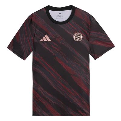 adidas ФК Бавария 25/26 Предматчевая футболка Черный Мужской Топы JN5630