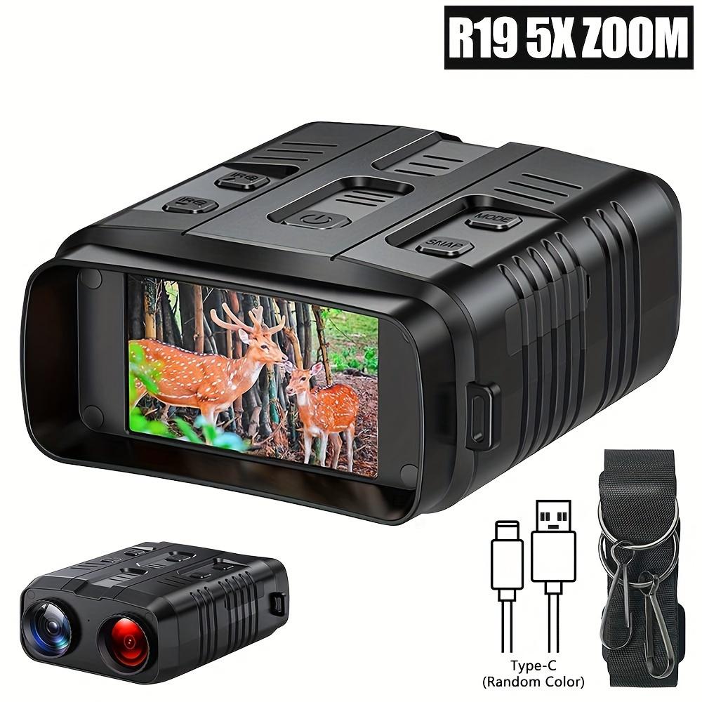 R19 Digital Night Vision Binocular 4K 1080P 3W Infrared Goggles with Recorder 984ft Viewing Range for Full Darkness Hunting and Camping HD LCD Screen