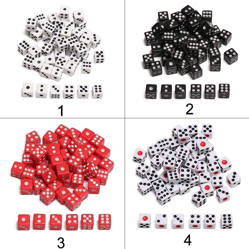 Plastic Standard Six Sided Decider Board Playing Game Gaming Drinking Dice Dices Entertainment Tool