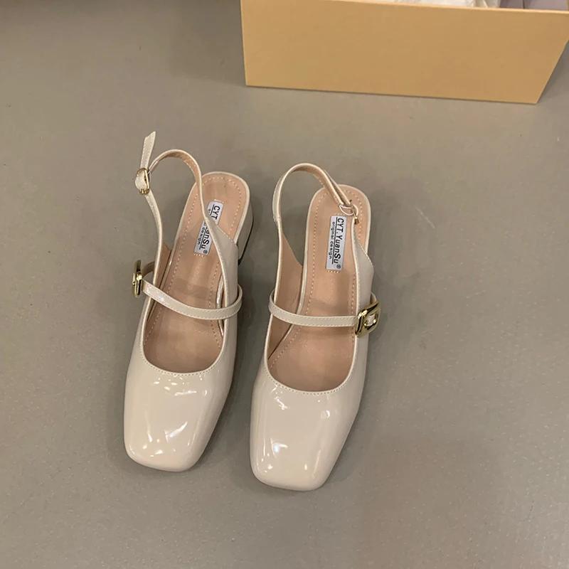 Весенние женские сандалии-гладиаторы, элегантные туфли с квадратным носком, женские повседневные босоножки в уличном стиле