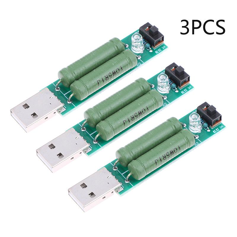 USB-тестер нагрузки Мини-пауэрбанк Резистор разряда С переключателем 2А/1А Модуль тестера сопротивления Цифровой ампервольтметр Тестер