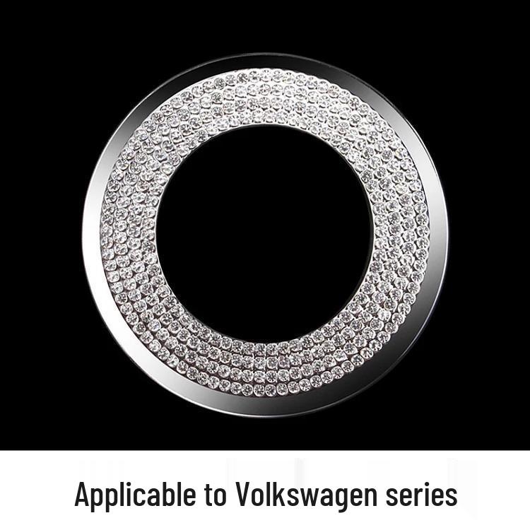 Наклейка со стразами на логотип руля - Стильное украшение салона автомобиля