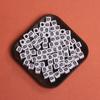 White Black Pendants Handcrafts Beading Material DIY 26 Letters Beads Bracelets Phone Chain 5.5mm Acrylic Big Hole Necklace  DIY Jewelry Accessories