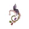 Luxury Exquisite Elegant Colored Phoenix Brooch Enamel Zircon Noble Atmosphere Corsage National Tide Lapel Pin Breastpin Jewelry