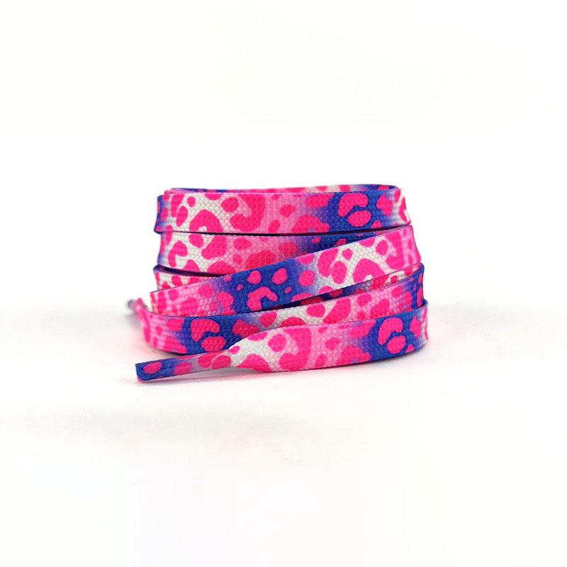 Модные плоские шнурки для кроссовок Цвет Леопардовый принт Тай-дай Градиент Веревка для шнурков Мужские Женские для AF1 AJ1 Холщовые шнурки для обуви