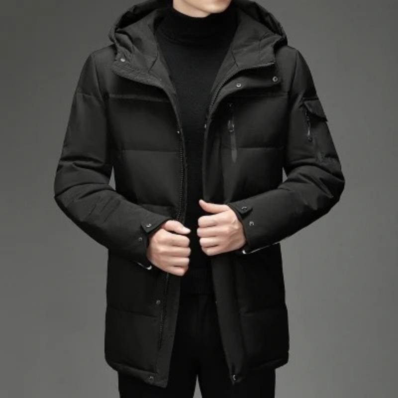 Down Jacket Men's Jacket Long Work Clothing Knee Thickened Middle-aged Outdoor