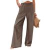 Women's Wide Leg Pants High Elastic Waisted In The Back Business Work Trousers Long Casual Pants