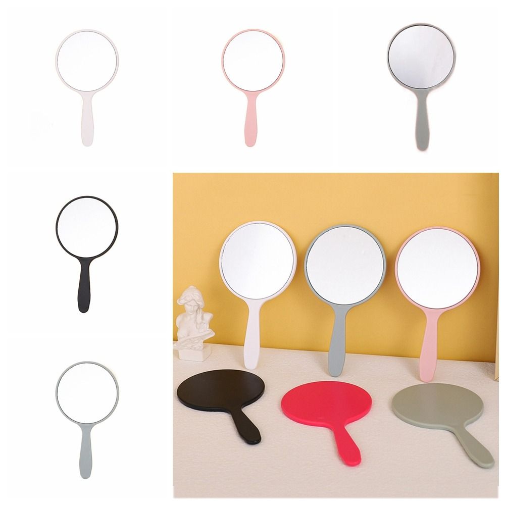 Small Round Handheld Mirror DIY Portable Mirror Fashion Makeup Mirror  Bedroom