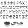 SSZYMAOYI 37-Piece Cookie Cutter Set, Alphabet, Number, and Symbol Shapes, Stainless Steel, Perfect for Kitchen, Lunch Boxes, Ornaments, and Baking, D