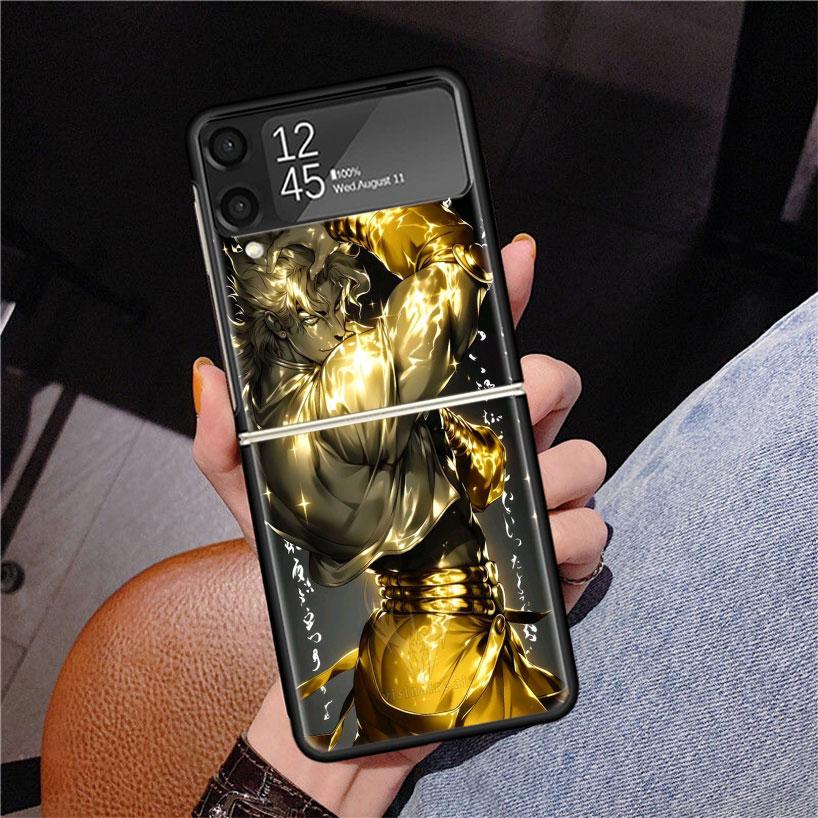 JoJo Adventure Dio Diego Brando Phone Case For Samsung Z Flip 7 6 5 4 3 Galaxy ZFlip7 ZFlip6 ZFlip5 ZFlip4 ZFlip3 5G Print Cover