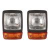 JCB Headlight 12V With Indicator Amber/Clear Lens | Replacement for JCB 700/38400 2CX, 3C, 3CX, 3DX, 4C, 4CX, Loadall & Telehandlers