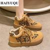 Leopard Women Platform Flats Casual Sneakers Short Plush Warm Shoes Winter  New Trend Sport Travel Running Mujer Zapatos