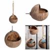 Coconut Shell Bird House Hanging Birdhouse Cage Habitats Hide Nest Shelter For Hamster Sugar Glider Parrot Bird Supplies