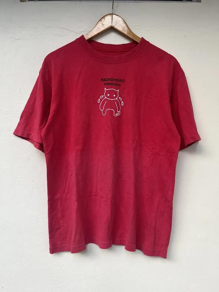 Radiohead Amnesiac Промо Футболка Винтажная Футболка Инди-Рок Группы Графическая S-5XL
