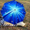 1PC Blue Stars Umbrella-8-Rib Reinforced, Automatic Open, Lightweight & Durable, Cute Fashion Accessory for Outdoor-W114