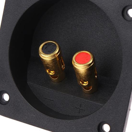 2 шт. Клеммные чашки для динамиков Позолоченные клеммы-бананы для автомобильного аудио Сабвуфер Квадратная соединительная коробка нажимного типа Аудио соединительная коробка для сцены Автомобиля