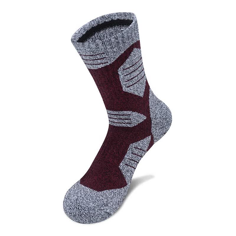 TFO 5th Generation Hiking Socks Breathable Outdoor Mountaineering Sweat-Wicking Sports Socks A2202491 Men's Dark Red XL