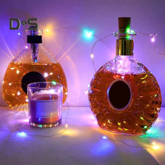 10 шт. светильников для винных бутылок с пробкой, супер яркие водонепроницаемые пробковые светильники на батарейках, романтические декоративные мини-светильники