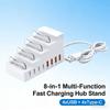 66W Power Socket Bracket Charger 4USB Ports 4Type C Ports USB Type C Charger PD Fast Charging 8Ports Socket