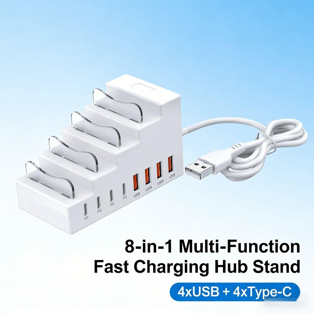 66W Power Socket Bracket Charger 4USB Ports 4Type C Ports USB Type C Charger PD Fast Charging 8Ports Socket