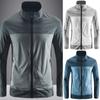 Men's Sunscreen Jackets Ultra Thin Breathable Summer Ice Silk Coat Quick Dry Windbreaker Coat Stand Collar Stretch Sports Jacket