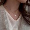 Small love necklace female new female collarbone chain ins style simple Internet celebrity temperament collarbone pendant necklace