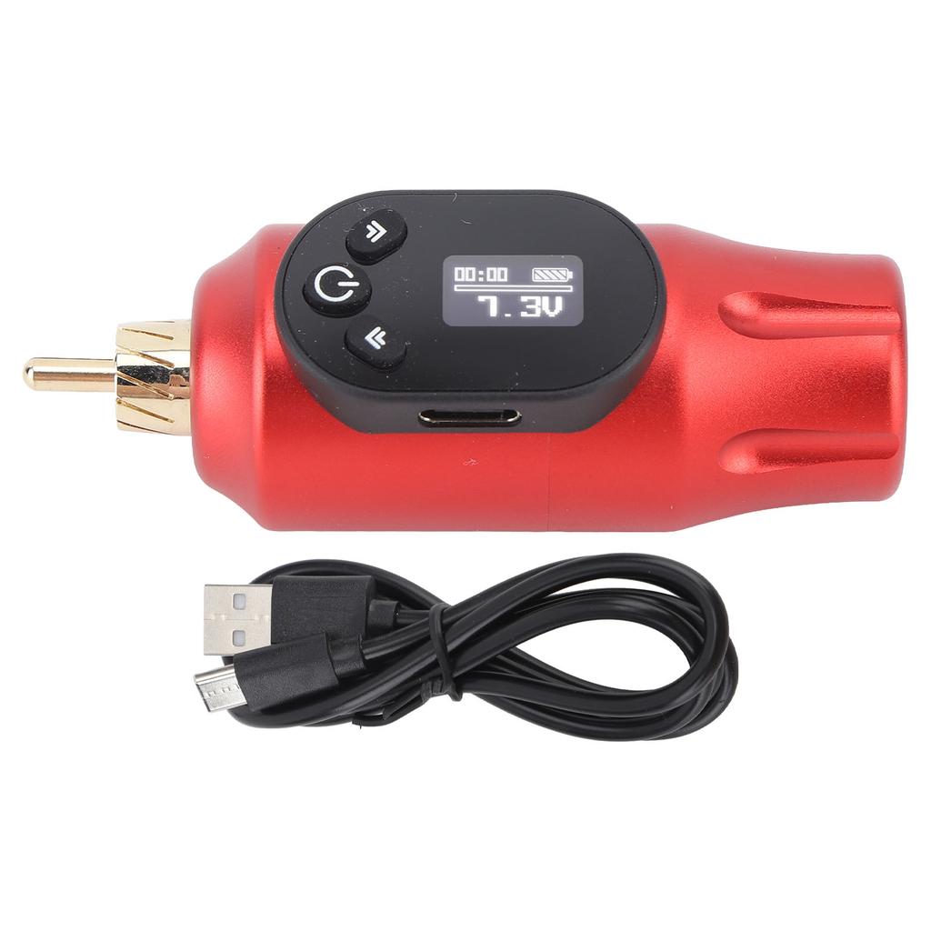 2000mAh Wireless Tattoo Power RCA Interface Digital Display Wireless Tattoo Battery Supply Red