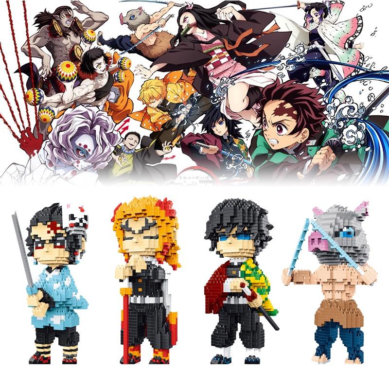 Набор игрушек «Клинок, рассекающий демонов» из алмазных строительных блоков